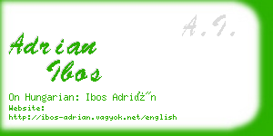 adrian ibos business card